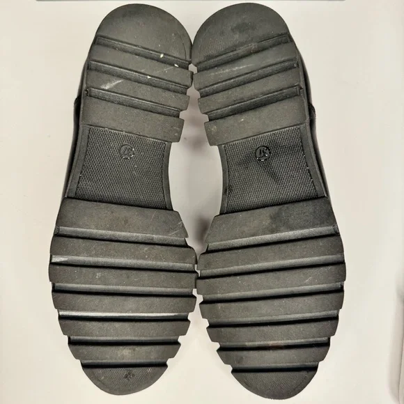 Atelier Women’s Barton Black & Tan Italian Leather Platform Penny Loafers Sz 38 - Picture 13 of 14